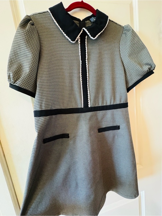 Modcloth Dresses & Skirts - ModCloth Xl Retro Mod Scholar Houndstooth Collared Puff Sleeve Dress